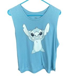 Disney Tank Top Womens Extra Large XL 16-18 Blue Stitch